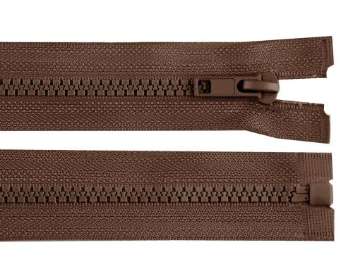 Prima-obchod Kostěný zip No 5 délka 85 cm bundový, barva 304 hnědá čokoládová