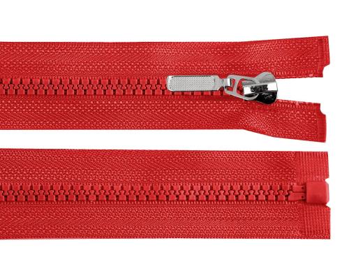Prima-obchod Kostěný zip No 5 délka 30 cm s ozdobným jezdcem, barva 148 červená