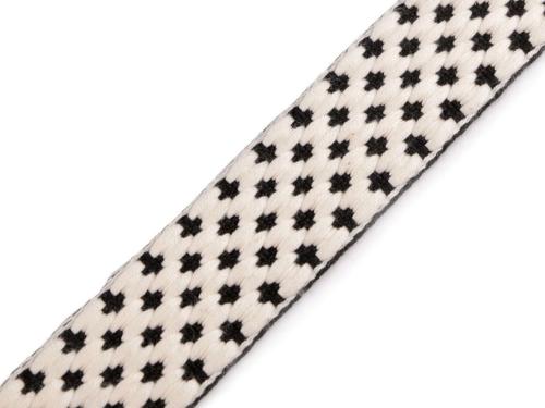 Prima-obchod Popruh s 3D efektem šíře 38 mm, barva 3 černá