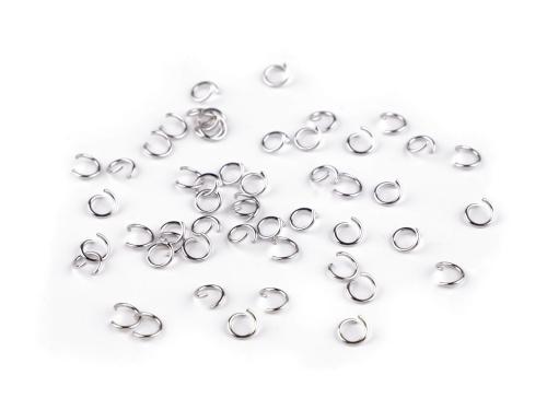 Prima-obchod Kroužek spojovací otevřený Ø6; 7 mm z nerezové oceli, barva 2 (7 mm) platina