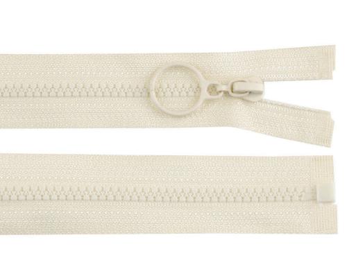 Prima-obchod Kostěný zip No 3 délka 70 cm s kroužkem, barva 306 béžová nejsv.