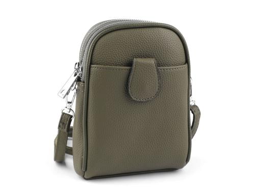 Prima-obchod Dámská / dívčí kabelka crossbody s popruhem 14x19 cm, barva 22 zelená khaki