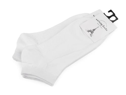 Prima-obchod Bavlněné ponožky kotníkové unisex bílá 2 páry