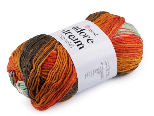 Prima-obchod Pletací příze Adore Dream 100 g, barva 9 (1069) hořčicová