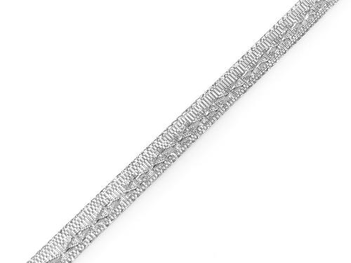 Prima-obchod Lurexová stuha šíře 13 mm, barva 1 stříbrná