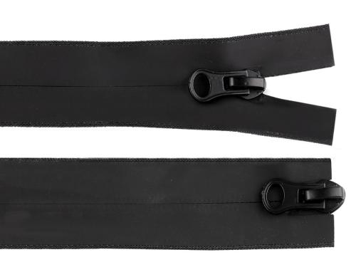 Prima-obchod Zip voděodolný No 5 délka 70 cm spirálový matný 2 jezdce / dvoucestný, barva černá