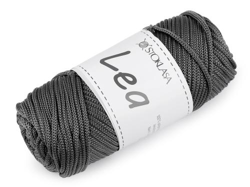 Prima-obchod Pletací a háčkovací příze macrame Lea Ø3 mm 90 g, barva 10 šedá