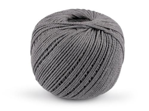 Prima-obchod Bavlněná příze macrame Ø2 mm rozčesávací, barva 17 šedá
