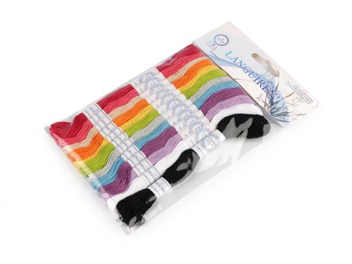 Prima-obchod Příze vyšívací typ mouline sada 12 ks/8 m, barva 1 mix