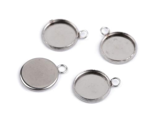 Prima-obchod Lůžko z nerezové oceli Ø12 mm s očkem, polotovar, barva platina