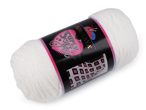 Prima-obchod Pletací příze Super Soft Yarn 200 g, barva 1 (80801) bílá