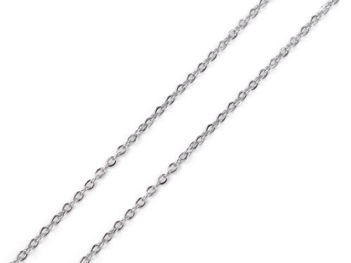 Prima-obchod Řetízek z nerezové oceli 2 mm metráž, barva platina 105633