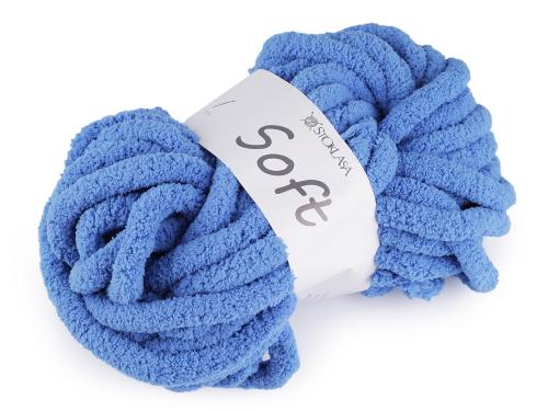 Prima-obchod Pletací příze žinylková Soft 250 g, barva 7 modrá nebeská