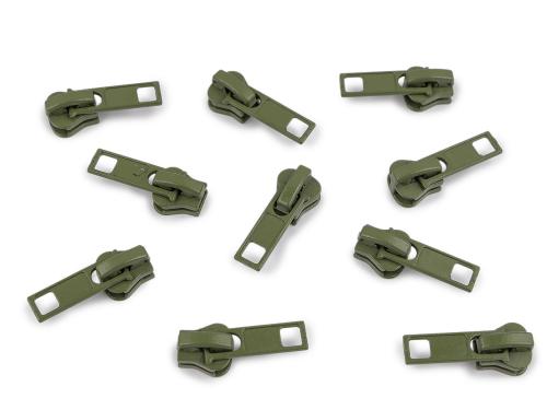 Prima-obchod Jezdec ke kostěným zipům No 5, barva 263 zelená khaki