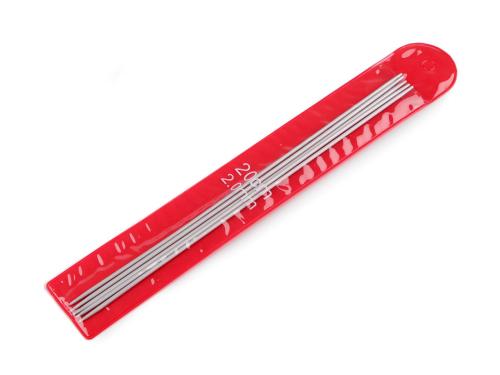 Prima-obchod Ponožkové jehlice hliníkové č. 2; 2,5; 3; 3,5; 4; 4,5; 5, barva 1 (2 mm) barva nikl