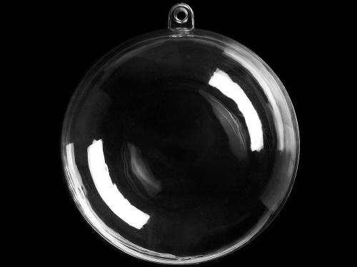 Prima-obchod Plastová koule Ø14 cm dvoudílná, barva transparent