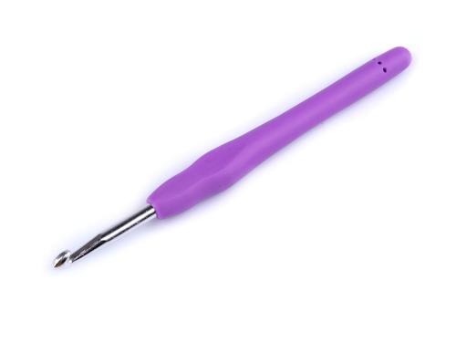 Prima-obchod Háček na háčkování se silikonovou rukojetí vel. 2; 2,5; 3; 3,5; 4; 5, barva 8 (5 mm) náhodná barva