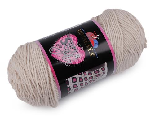 Prima-obchod Pletací příze Super Soft Yarn 200 g, barva 2 (80821) béžová světlá