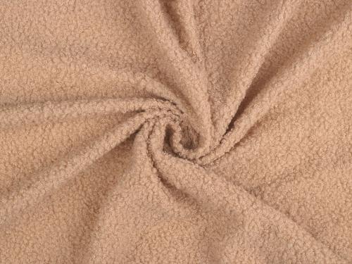 Prima-obchod Teddy plyšová látka, barva 2 (10) (205 g/m²) béžová