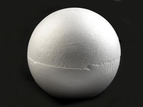 Prima-obchod Polystyrenová koule dvoudílná dutá Ø19,5 cm, barva bílá 1 ks