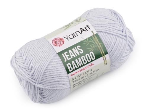 Prima-obchod Pletací příze Jeans Bamboo 50 g, barva 16 (126) modrá světlá