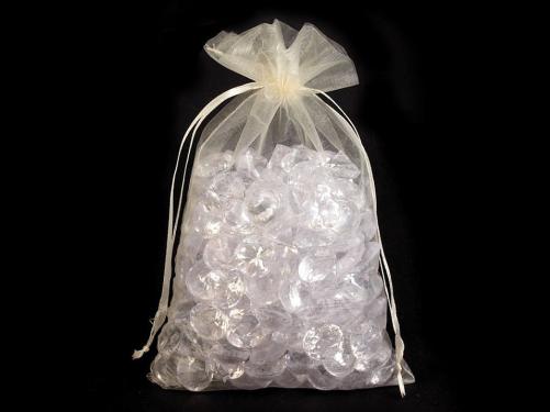 Prima-obchod Dárkový pytlík 14x21 cm organza, barva 2 béžová nejsv.