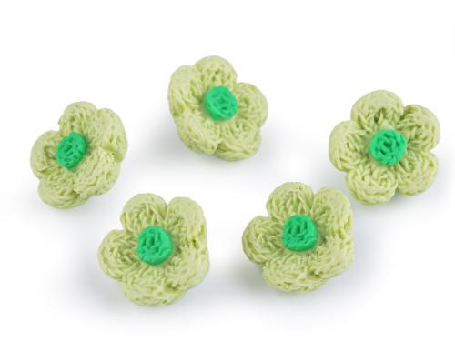 Prima-obchod Knoflík 3D květ imitace háčkování velikost 28