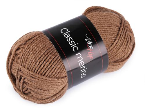 Prima-obchod Pletací příze Classic Merino 50 g, barva 5 (61042) béžová tm.
