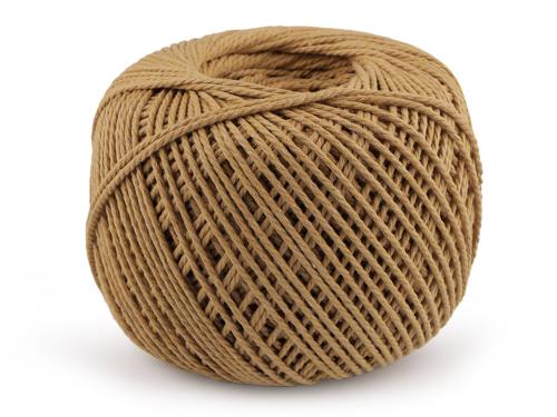 Prima-obchod Bavlněná příze macrame Ø2 mm rozčesávací, barva 3 béžová