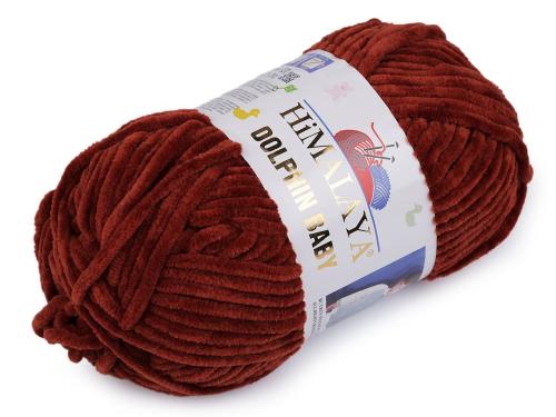 Prima-obchod Pletací žinylková příze Dolphin Baby 100 g, barva 35 (80370) rezavá