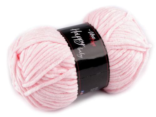 Prima-obchod Pletací žinylková příze Happy Baby 100 g, barva 11 (41061) růžová sv.