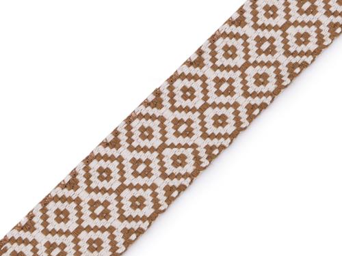 Prima-obchod Oboustranný popruh šíře 38 mm, barva 1 béžová