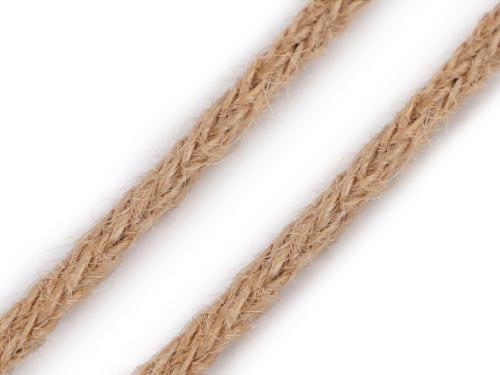 Prima-obchod Šnůra jutová pletená Ø6 mm, barva režná přírodní
