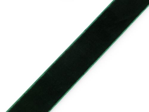 Prima-obchod Sametová stuha šíře 25 mm, barva 8 zelená tmavá