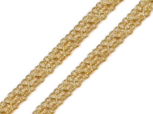 Prima-obchod Leonský prýmek šíře 13 mm, barva 2 zlatá