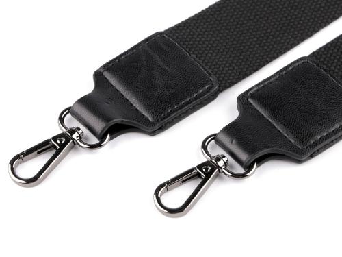 Prima-obchod Popruh na tašku s karabinami šíře 3,8 cm, barva 5 černá černý nikl
