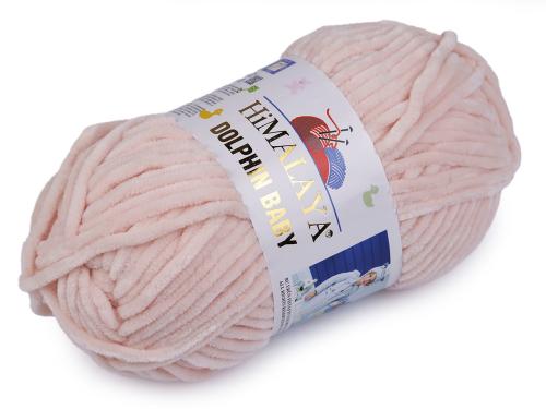 Prima-obchod Pletací žinylková příze Dolphin Baby 100 g, barva 38 (80353) pudrová světlá