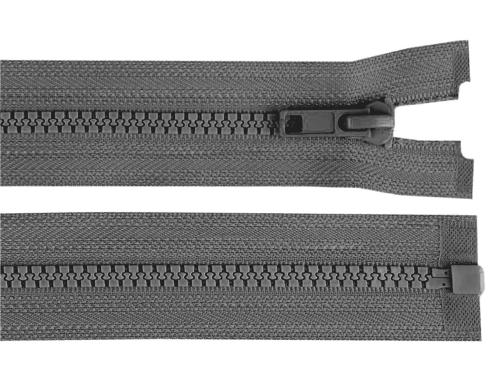 Prima-obchod Kostěný zip No 5 délka 95 cm bundový, barva 319 šedá ocelová