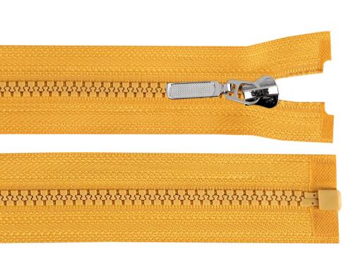 Prima-obchod Kostěný zip No 5 délka 50 cm s ozdobným jezdcem, barva 123 hořčicová