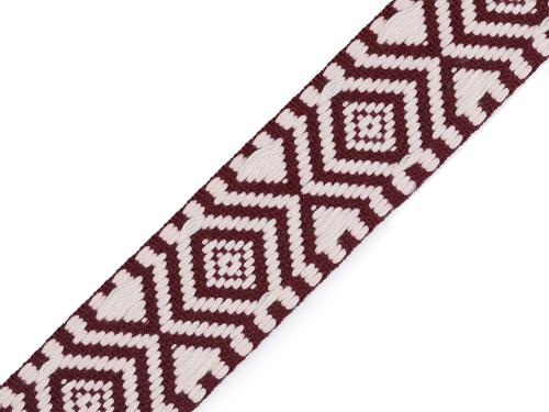 Prima-obchod Oboustranný popruh šíře 38 mm, barva 3 hnědá