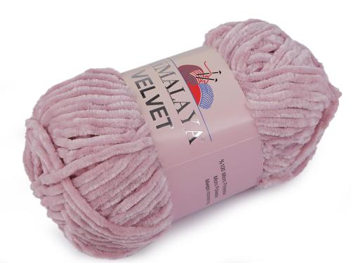 Prima-obchod Pletací žinylková příze Velvet 100 g, barva 4 (90049) pudrová
