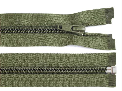 Prima-obchod Spirálový zip No 5 délka 70 cm bundový POL, barva 327 zelená olivová
