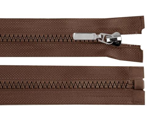 Prima-obchod Kostěný zip No 5 délka 50 cm s ozdobným jezdcem, barva 304 hnědá čokoládová