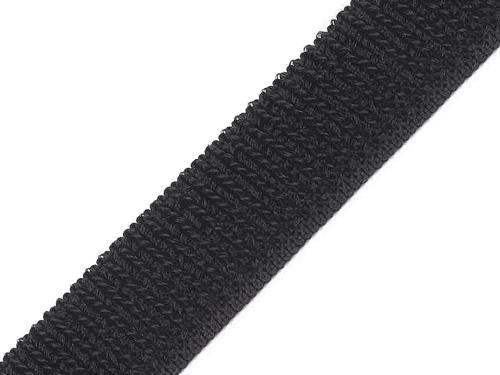 Prima-obchod Suchý zip plyš šíře 20 mm elastický, barva 2 černá