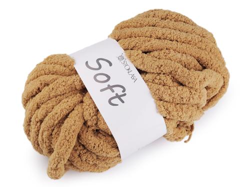 Prima-obchod Pletací příze žinylková Soft 250 g, barva 5 béžová velbloudí
