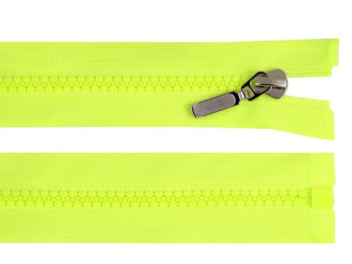 Prima-obchod Kostěný zip No 5 délka 90 cm s ozdobným jezdcem, barva 229 žlutá neon