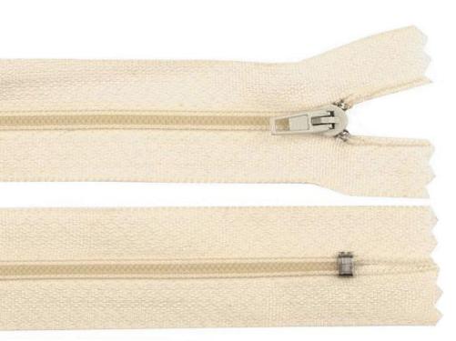 Prima-obchod Spirálový zip No 3 délka 25 cm pinlock, barva 103 krémová nejsvět.