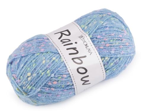 Prima-obchod Pletací příze mohérová Rainbow 100 g, barva 14 (30-6) modrá andělská