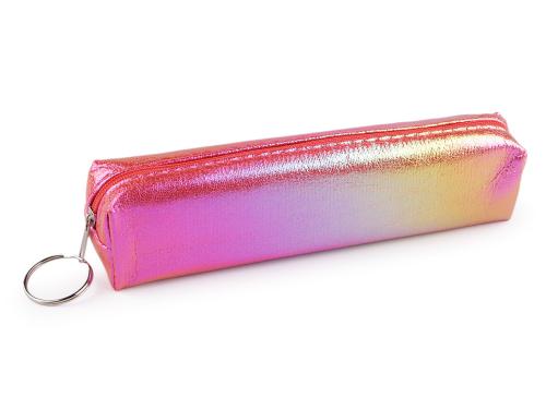Prima-obchod Pouzdro / penál holografický 18x4 cm, barva 6 pink
