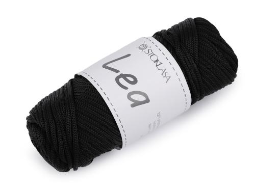 Prima-obchod Pletací a háčkovací příze macrame Lea Ø3 mm 90 g, barva 11 černá